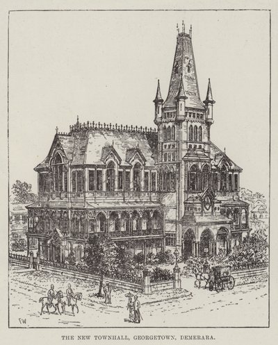 Het Nieuwe Stadhuis, Georgetown, Demerara door Frank Watkins